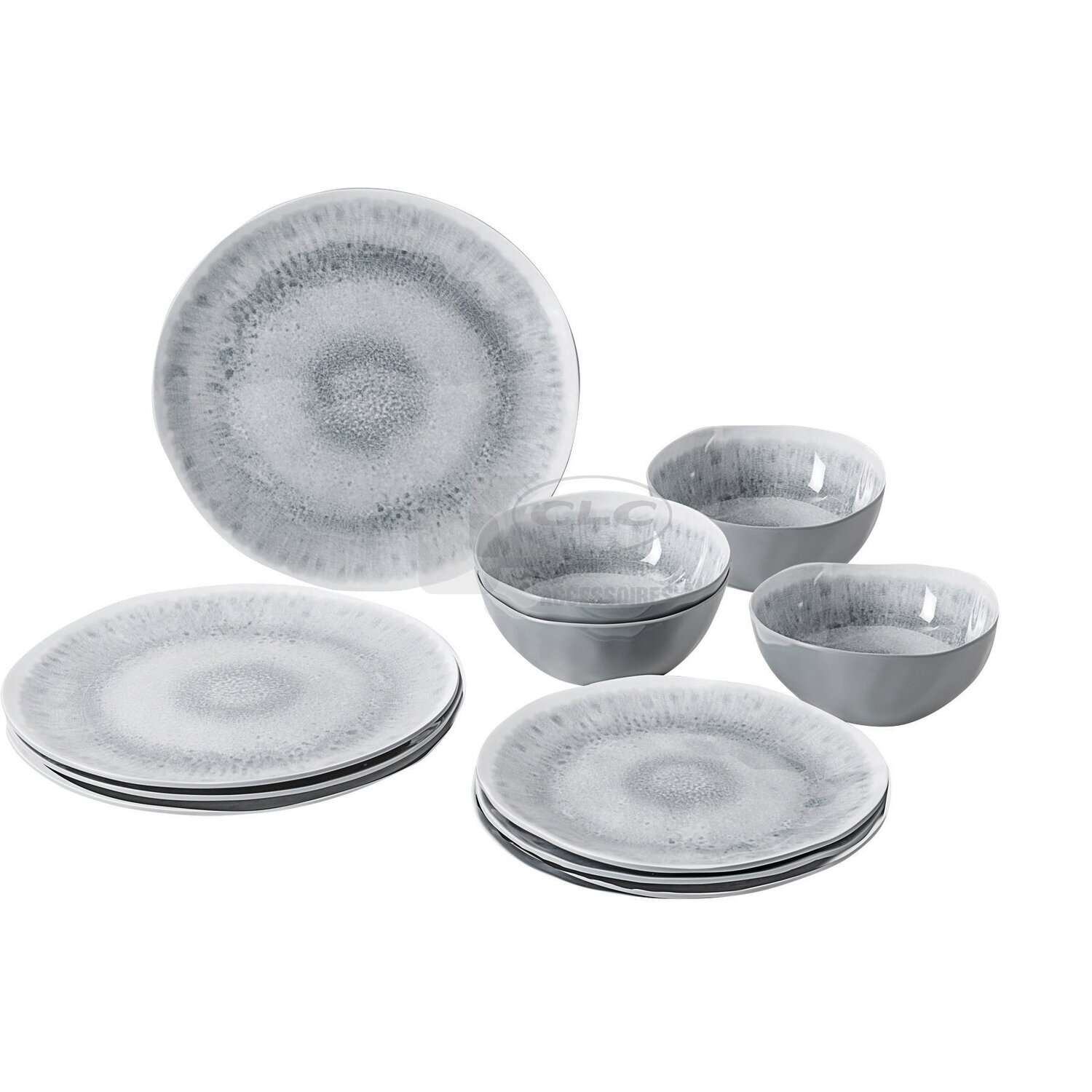 CLC Accessoires - Pack vaisselle mélamine Pearl 12 pièces 084287