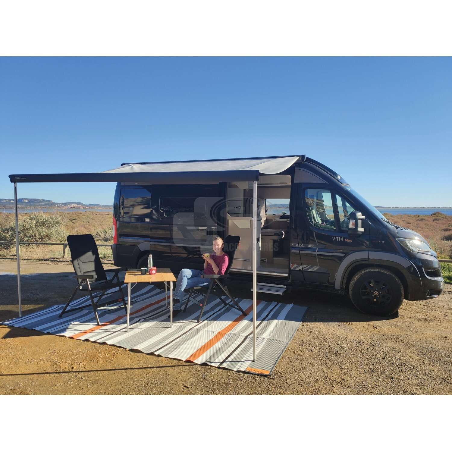 Tapis de tente camping, 250 x 350 cm Tapis de sol pour caravane
